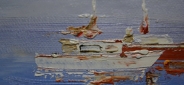 Картина "Лето у моря" Цена: 19500 руб. Размер: 180 x 70 см. Увеличенный фрагмент.