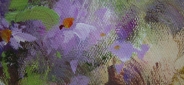 Картина маслом "Цветочный фейерверк" Цена: 9700 руб. Размер: 50 x 60 см. Увеличенный фрагмент.