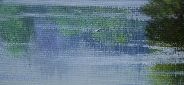 Картина маслом "Ромашки у реки" Цена: 17800 руб. Размер: 90 x 60 см. Увеличенный фрагмент.