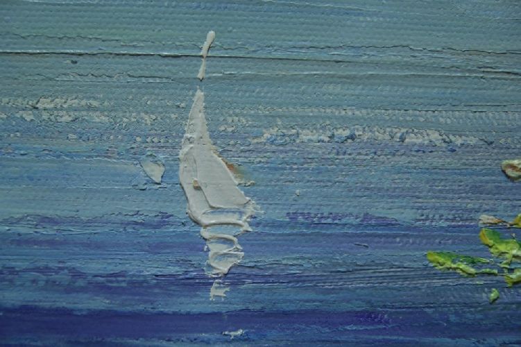 Картина "Море летом" Цена: 18900 руб. Размер: 130 x 90 см. Увеличенный фрагмент.
