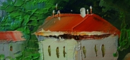 Картина "Тихая бухточка" Цена: 12000 руб. Размер: 120 x 60 см. Увеличенный фрагмент.