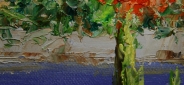 Картина "Цвета Адриатики" Цена: 15500 руб. Размер: 150 x 60 см. Увеличенный фрагмент.