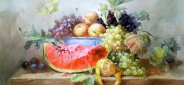 Картина маслом "Вкусный арбуз" Цена: 17200 руб. Размер: 90 x 60 см.