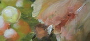 Картина маслом "Вкусный арбуз" Цена: 17200 руб. Размер: 90 x 60 см. Увеличенный фрагмент.