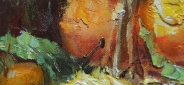 Картина "Апельсины" Цена: 9700 руб. Размер: 50 x 60 см. Увеличенный фрагмент.