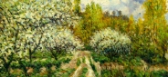 Картина "Цветущие яблони" Клод Моне Цена: 9200 руб. Размер: 60 x 50 см.