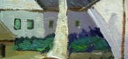 Картина "Вид на Старый Город" Цена: 22700 руб. Размер: 70 x 45 см. Увеличенный фрагмент.
