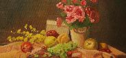 Картина "Фрукты и цветы" Цена: 9200 руб. Размер: 30 x 40 см.