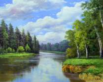 Картина "Бескрайняя река"