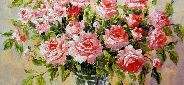 Картина "Букет розовых роз" Цена: 5800 руб. Размер: 50 x 40 см.