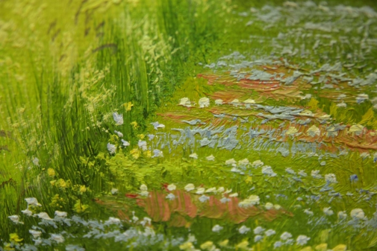 Картина "Июльский день" Левитан Цена: 9800 руб. Размер: 70 x 50 см. Увеличенный фрагмент.