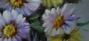 Картина "Маленькие цветочки" Цена: 5600 руб. Размер: 25 x 20 см. Увеличенный фрагмент.