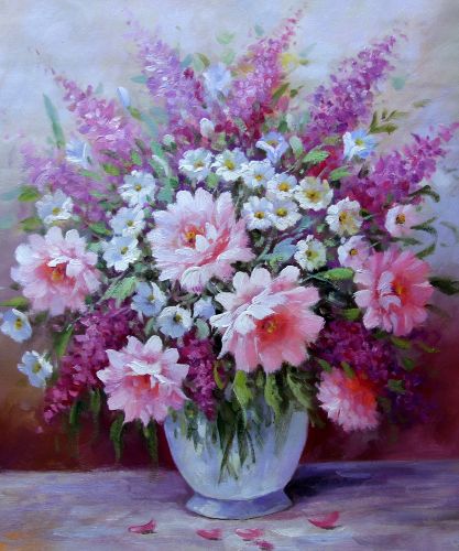 Картина "Садовые цветы" Цена: 6800 руб. Размер: 50 x 60 см.