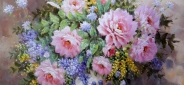 Картина "Цветы в тонкой вазе" Цена: 10900 руб. Размер: 60 x 50 см.
