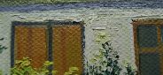 Картина "Домик в деревне" Цена: 16100 руб. Размер: 90 x 60 см. Увеличенный фрагмент.