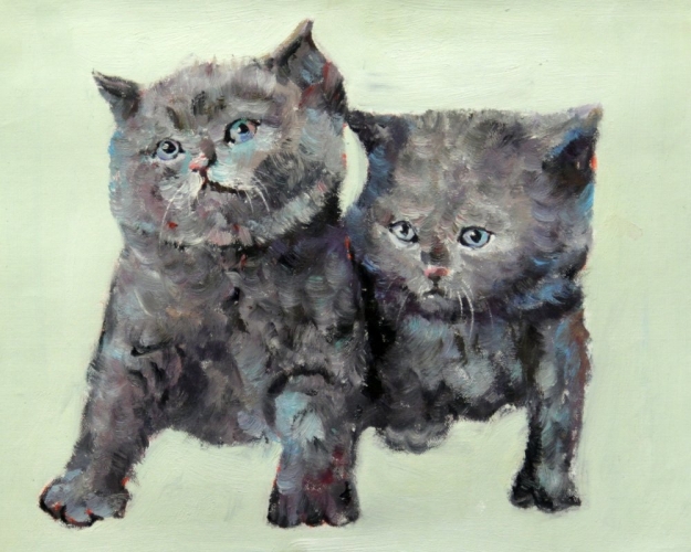 Картина "Два котенка" Цена: 5100 руб. Размер: 50 x 40 см.