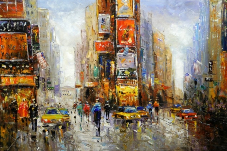 Картина "Где-то в Нью-Йорке" Цена: 9200 руб. Размер: 90 x 60 см.