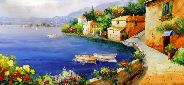 Картина "Греческий пригород" Цена: 10900 руб. Размер: 120 x 60 см.