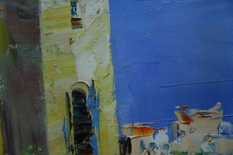 Картина "Каналы Венеции" Цена: 9200 руб. Размер: 90 x 60 см. Увеличенный фрагмент.