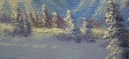 Картина "Красивые горы" Цена: 5600 руб. Размер: 40 x 30 см. Увеличенный фрагмент.