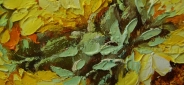 Картина "Красивые подсолнухи" Цена: 16000 руб. Размер: 50 x 60 см. Увеличенный фрагмент.