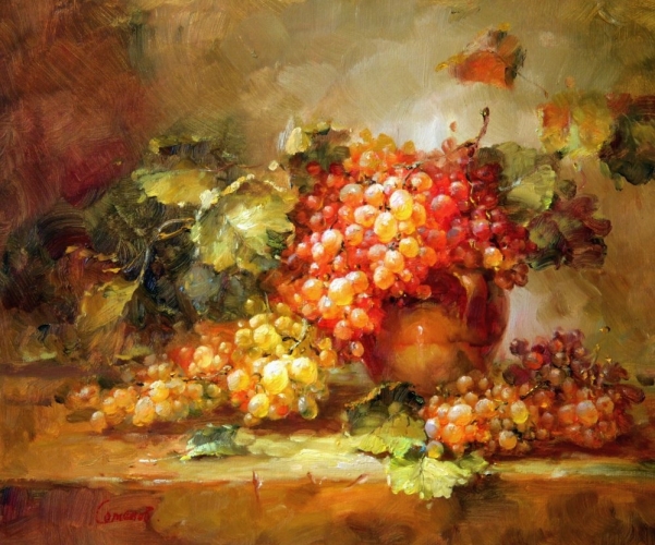 Картина "Красивый виноград" Цена: 9700 руб. Размер: 60 x 50 см.