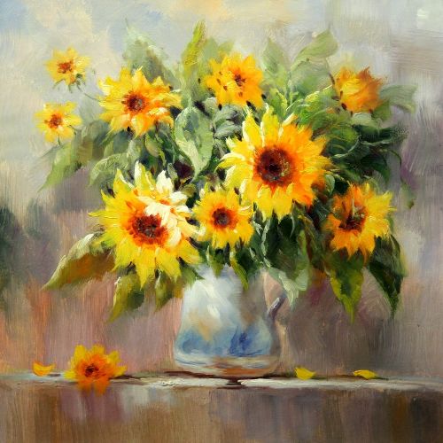 Картина "Желтые цветы" Цена: 7700 руб. Размер: 60 x 50 см.