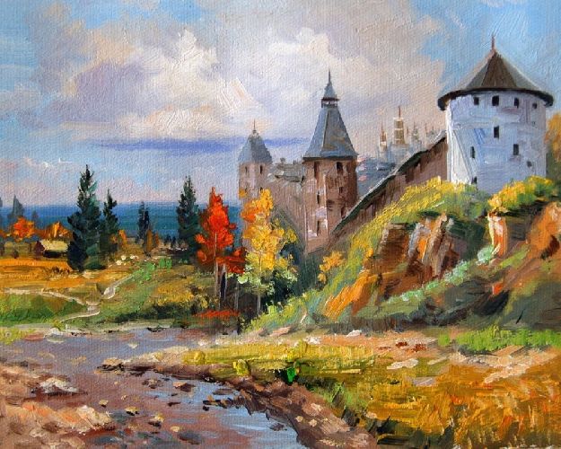 Картина "Крепость" Цена: 5100 руб. Размер: 25 x 20 см.