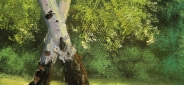 Картина "Лесная речка" Цена: 9200 руб. Размер: 70 x 50 см. Увеличенный фрагмент.
