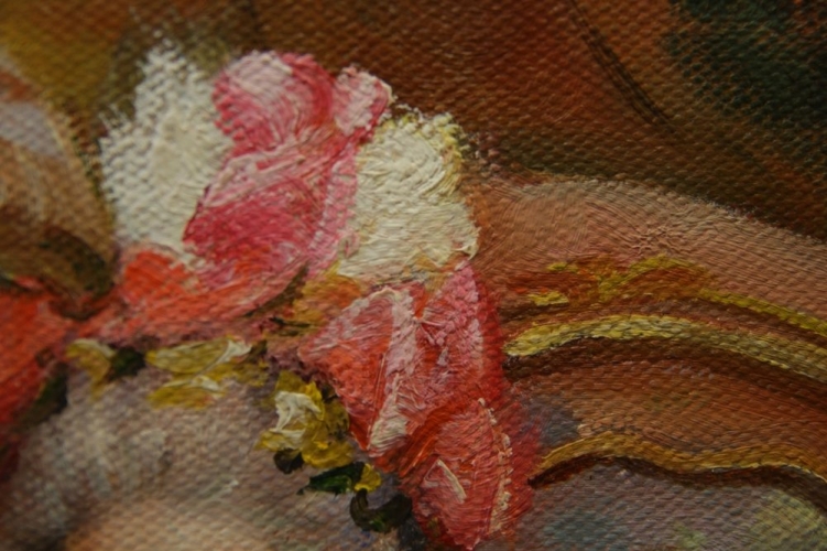 Картина "Летняя прогулка" Цена: 60000 руб. Размер: 120 x 90 см. Увеличенный фрагмент.