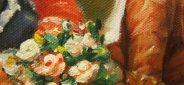 Картина "Летняя прогулка" Цена: 60000 руб. Размер: 120 x 90 см. Увеличенный фрагмент.