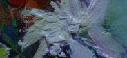 Картина "Лилия и георгины" Цена: 4500 руб. Размер: 30 x 40 см. Увеличенный фрагмент.