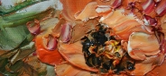 Картина "Маки в вазе" Цена: 9800 руб. Размер: 60 x 50 см. Увеличенный фрагмент.