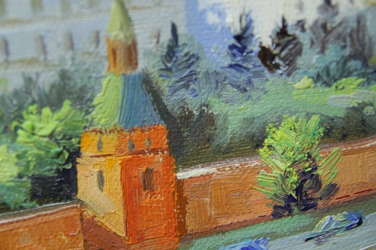 Картина "Миниатюра-Кремль" Цена: 5600 руб. Размер: 25 x 20 см. Увеличенный фрагмент.