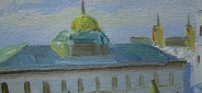 Картина "Миниатюра-Кремль" Цена: 5600 руб. Размер: 25 x 20 см. Увеличенный фрагмент.
