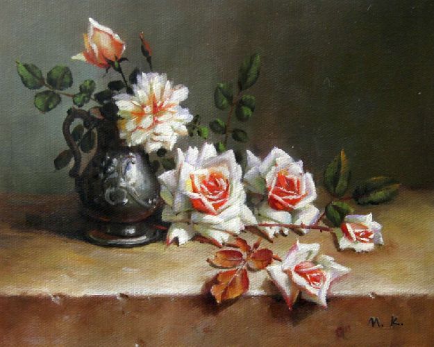 Картина "Миниатюра с розами" Цена: 6900 руб. Размер: 25 x 20 см.