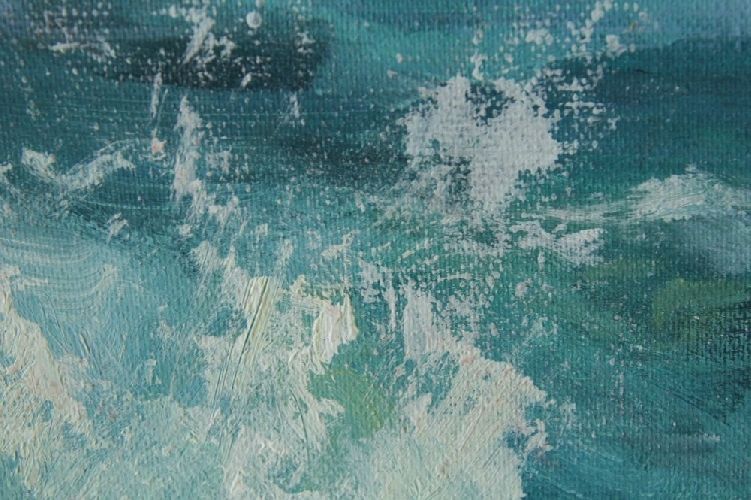 Картина "Море" Цена: 11300 руб. Размер: 80 x 60 см. Увеличенный фрагмент.