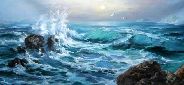Картина "Морской прибой" Цена: 28700 руб. Размер: 180 x 80 см.