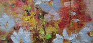 Картина маслом "Нежные цветочки" Цена: 6300 руб. Размер: 40 x 50 см. Увеличенный фрагмент.