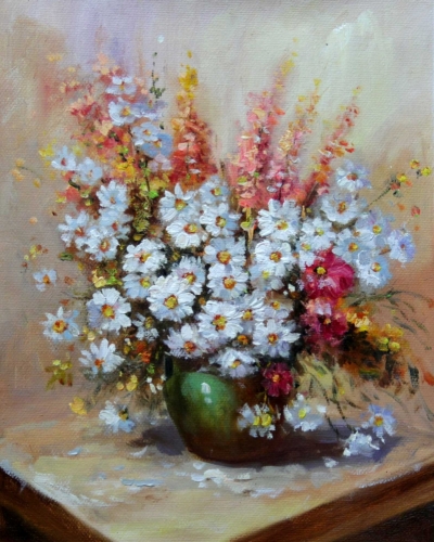 Картина маслом "Нежные цветочки" Цена: 6300 руб. Размер: 40 x 50 см.
