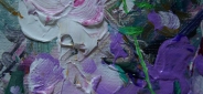 Картина "Нежные петунии" Цена: 4500 руб. Размер: 30 x 40 см. Увеличенный фрагмент.