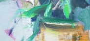 Картина "Нежные петунии" Цена: 4500 руб. Размер: 30 x 40 см. Увеличенный фрагмент.