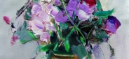 Картина "Нежные петунии" Цена: 4500 руб. Размер: 30 x 40 см.