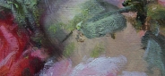 Картина маслом "Нежные пионы в вазе" Цена: 6900 руб. Размер: 50 x 40 см. Увеличенный фрагмент.