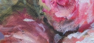 Картина маслом "Нежные пионы в вазе" Цена: 6900 руб. Размер: 50 x 40 см. Увеличенный фрагмент.