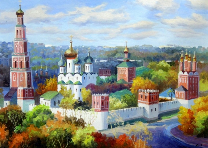 Картина "Новодевичий монастырь" Цена: 22700 руб. Размер: 70 x 50 см.