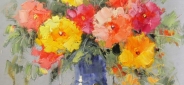 Картина "Огненные цветы" Цена: 8200 руб. Размер: 60 x 50 см.