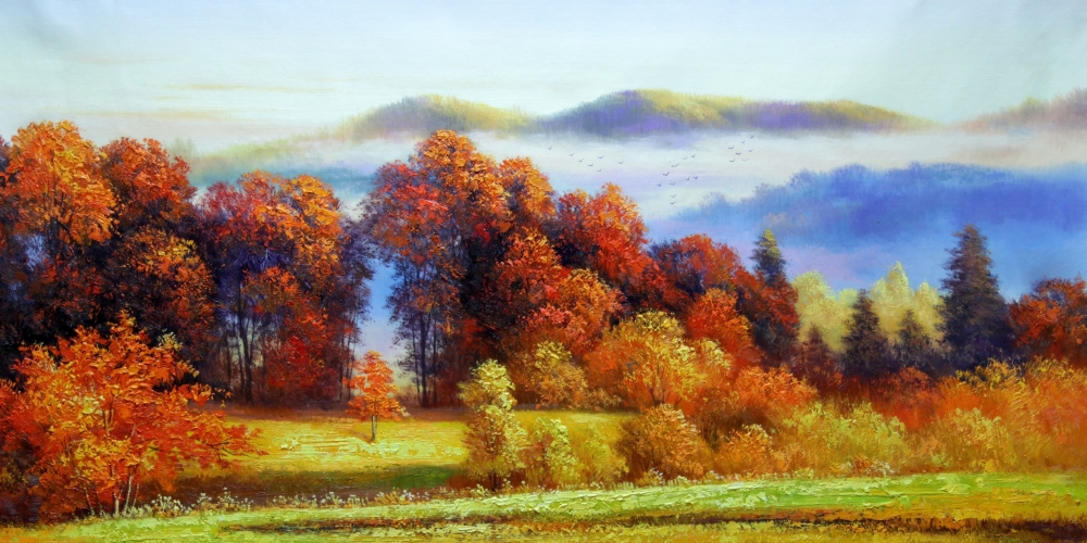 Картина "Осень в горах" Цена: 19600 руб. Размер: 120 x 60 см.