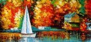 Картина "Осеннее озеро" Цена: 8700 руб. Размер: 90 x 60 см.