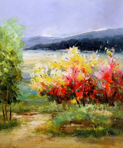 Картина "Осенняя природа" Цена: 7700 руб. Размер: 50 x 60 см.